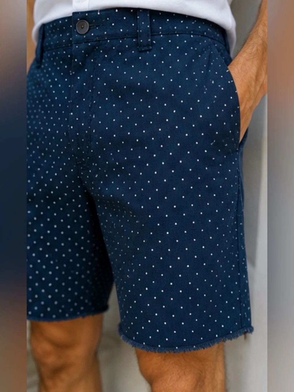 Banana Republic Hawkins McGill Navy Micro Dot Shorts | Men’s Size 34 EUC